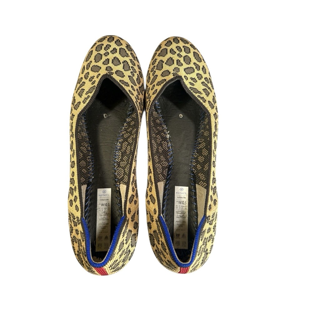 ROTHY'S Retired Leopard Cheetah Print Round Toe Flats Size 10.5 NO INSERTS